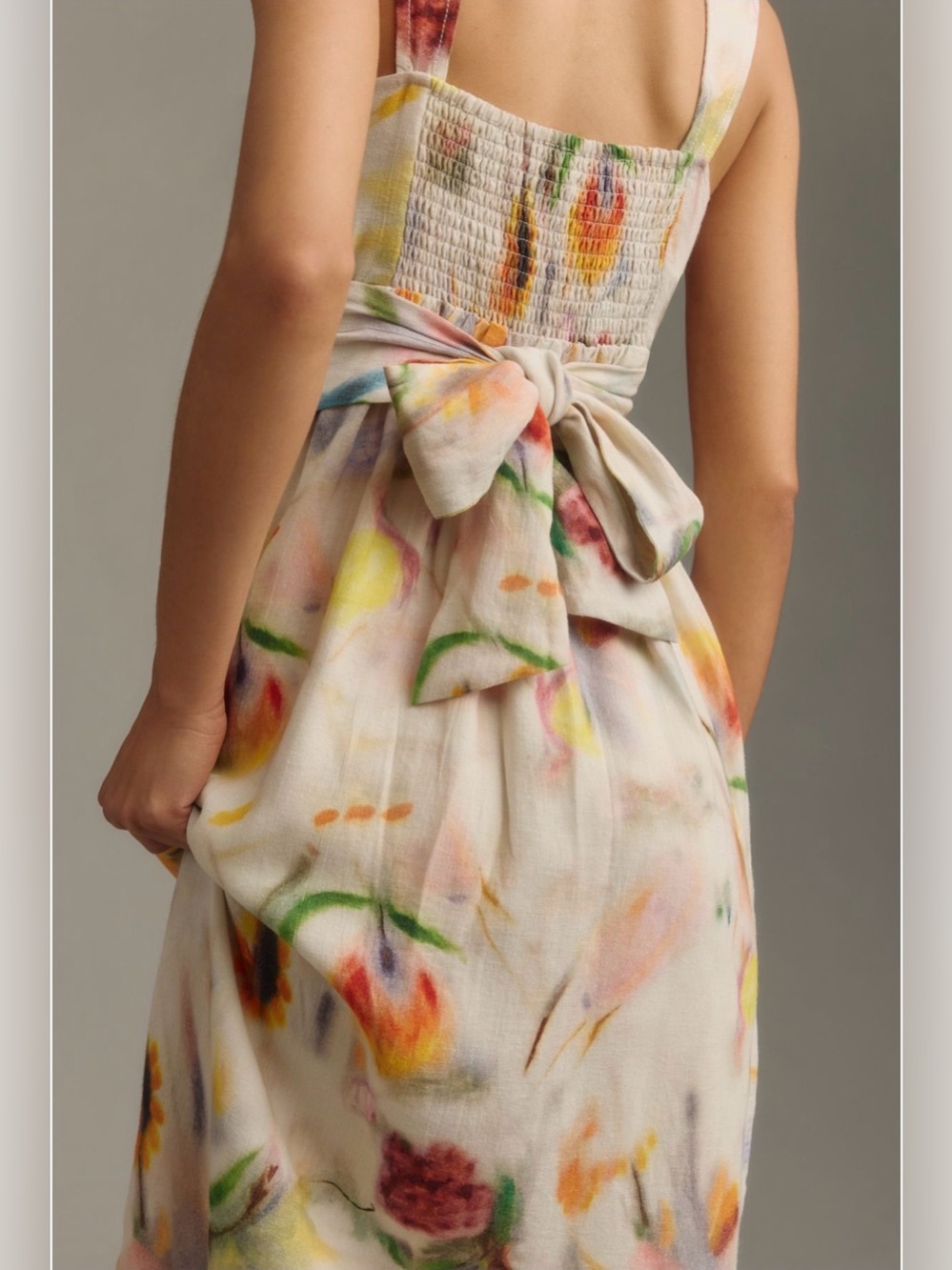 Klaas Jonkman Sleeveless Square-Neck
Linen Midi Dress - Large - Picture 3 of 10